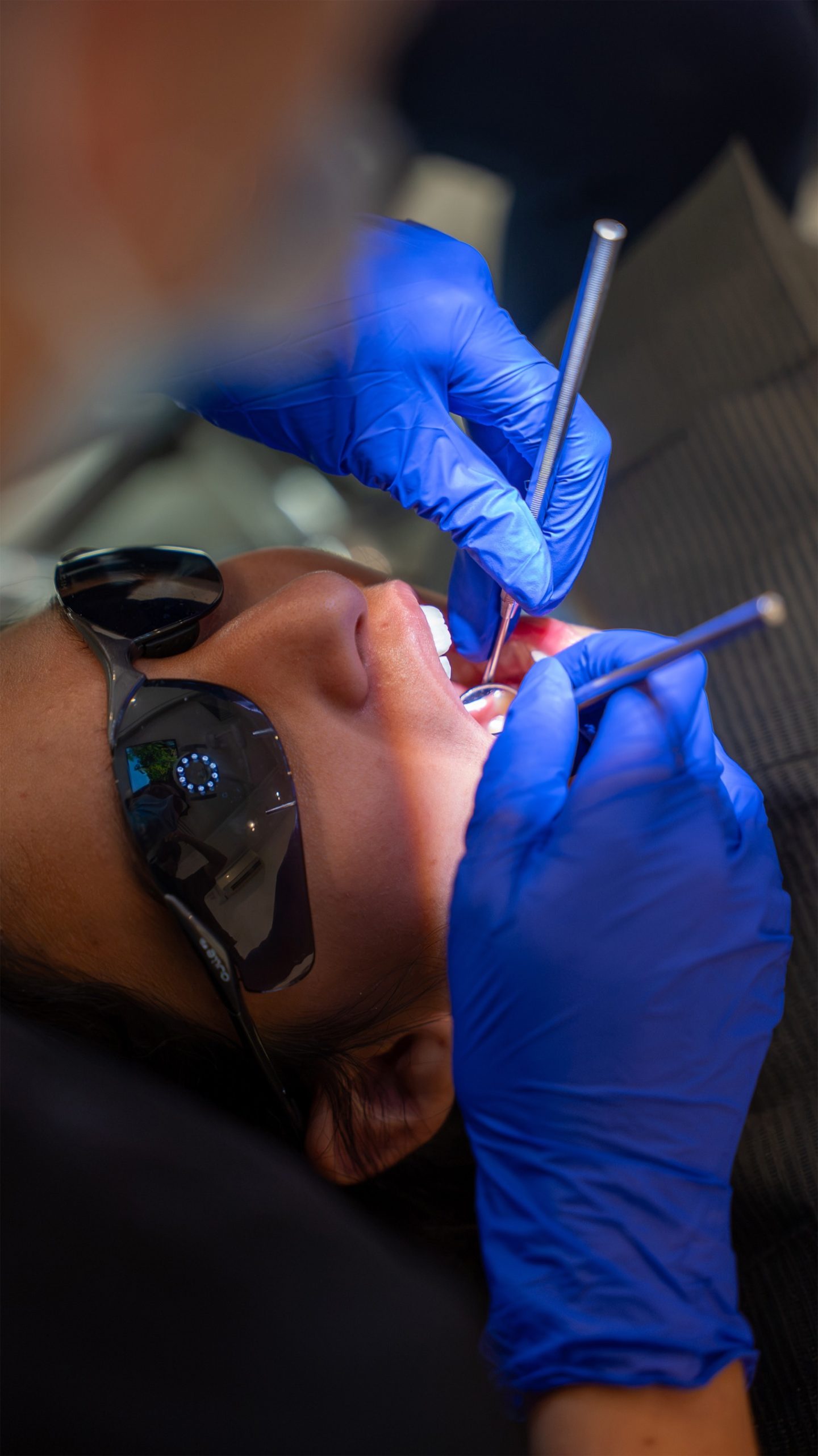 a female patient getting a check up