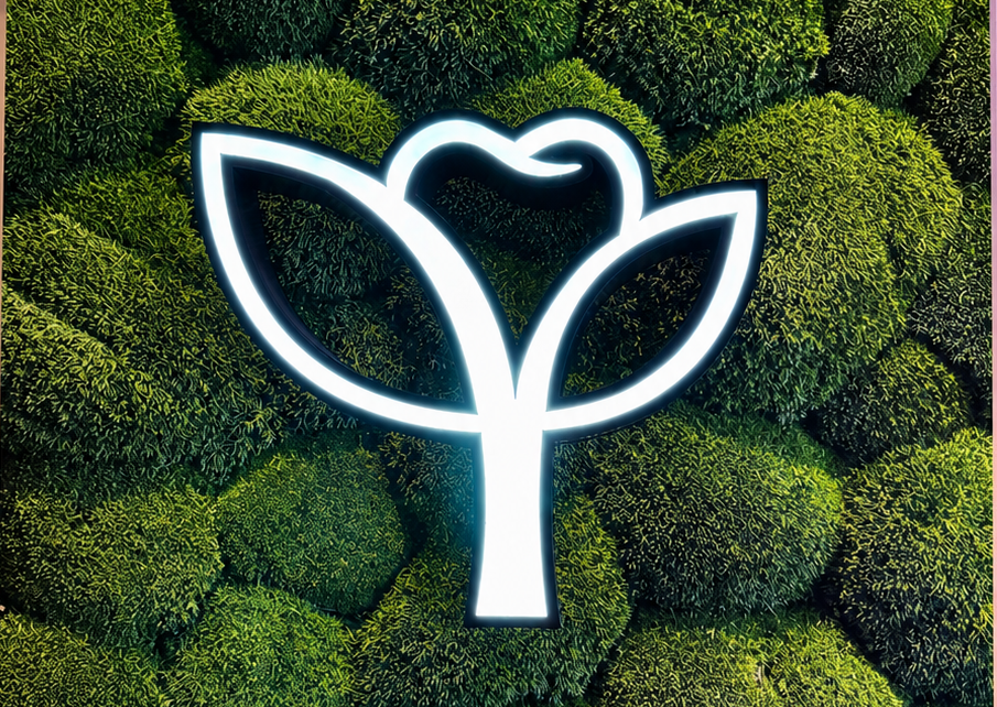 YOR Dental logo with shrubbery in the background