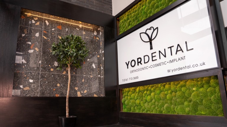 Picture of a YOR Dental sign
